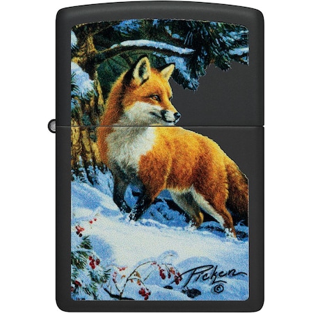 Zippo 2024 Zippo Linda Picken Red Fox, Black Matte,  ZIP-48596